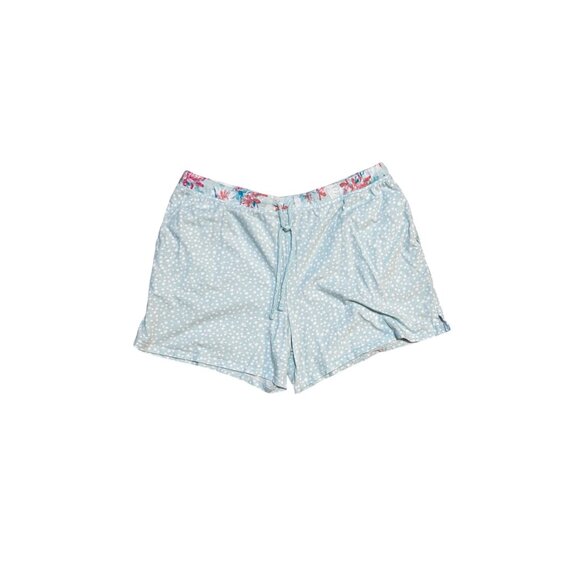 Carol Hochman Womens Polka Dot Pajama Shorts With Floral Trim medium 1676 - Picture 1 of 5